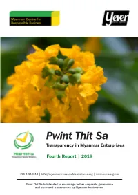 Pwint Thit Sa Transparency in Myanmar Enterprises