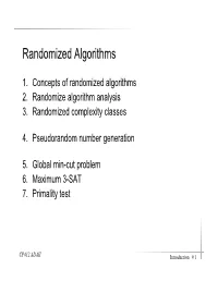 Randomized Algorithms