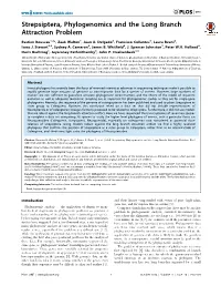 Strepsiptera, Phylogenomics and the Long Branch Attraction Problem