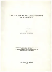 The Dow Theory and the Management of Investments