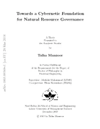 Towards a Cybernetic Foundation for Natural Resource Governance