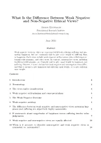 What Is the Difference Between Weak Negative and Non-Negative Ethical