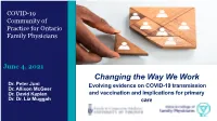 Changing the Way We Work the COVID-19 Vaccine
