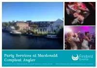 Party Services at Macdonald Compleat Angler