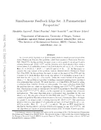 Simultaneous Feedback Edge Set: a Parameterized Perspective Arxiv