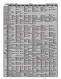 Sunday Morning Grid 12/18/16 Latimes.Com/Tv Times