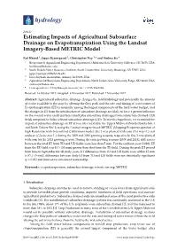 Estimating Impacts of Agricultural Subsurface Drainage on Evapotranspiration Using the Landsat Imagery-Based METRIC Model