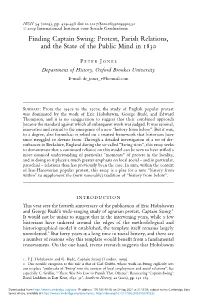 Finding Captain Swing: Protest, Parish Relations, and the State of the Public Mind in 1830