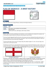 FLAG of MONACO - a BRIEF HISTORY Where in the World