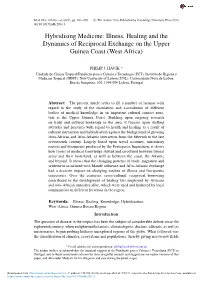 Illness, Healing and the Dynamics of Reciprocal Exchange on the Upper Guinea Coast (West Africa)
