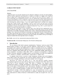 CARGO CULT LEAN 1 Introduction