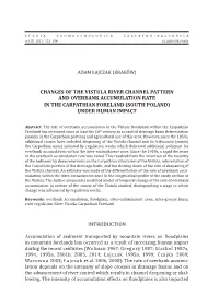 Changes of the Vistula River Channel Pattern and Overbank Accumulation Rate in the Carpathian Foreland (South Poland) Under Human Impact