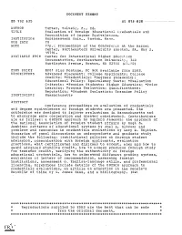 Evaluation of Foreign Educational Credentials and Recognition of Degree Equivalences