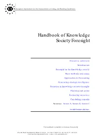 Handbook of Knowledge Society Foresight