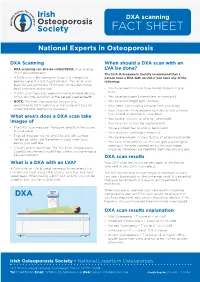 IOS Fact Sheet DXA Scan