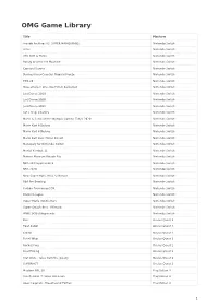 OMG Game Library