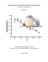 Second Revision of Recovery Plan for the Hawaiian Monk Seal