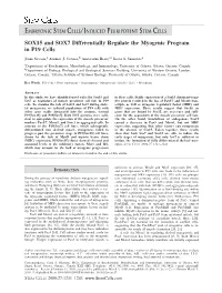 SOX15 and SOX7 Differentially Regulate the Myogenic Program in P19 Cells