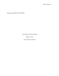 Case Studies in Proof Checking Robert C
