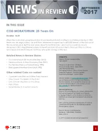 COD MORATORIUM: 25 Years On