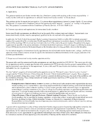 Guidance for Instructional Faculty Appointments