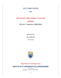 Lecture Notes On