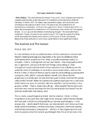The Android and the Human" (N.P.), (N.D.)