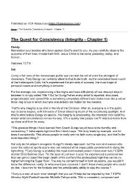 The Quest for Consistency (Integrity - Chapter 1)