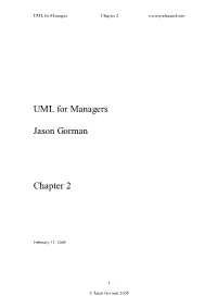 UML for Managers Jason Gorman Chapter 2