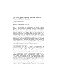 Ben Jonson and the Jonsonian Afterglow: Imagemes, Avatars, and Literary Reception