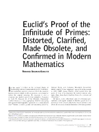 Euclid's Proof of the Infinitude of Primes