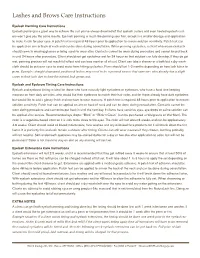 Lashes and Brows Care Instructions
