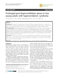 Prolonged Post-Hyperventilation Apnea in Two Young Adults With