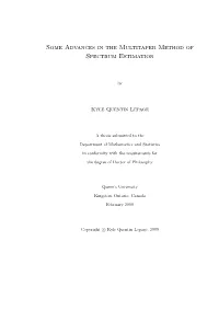 Some Advances in the Multitaper Method of Spectrum Estimation