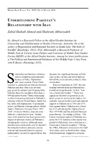 UNDERSTANDING PAKISTAN's RELATIONSHIP with IRAN Zahid