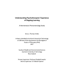 Understanding Psychotherapists' Experience of Ongoing Learning