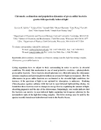 Chromatic Acclimation and Population Dynamics of Green Sulfur Bacteria Grown with Spectrally Tailored Light