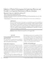 Induction of Uterine Cyclooxygenase by Leutenizing Hormone And