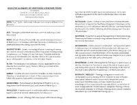 SELECTED GLOSSARY of ORTHODOX CHRISTIAN TERMS 2 Compiled by the Rev