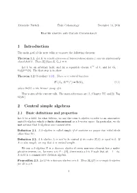 1 Introduction 2 Central Simple Algebras