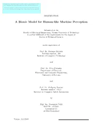 A Bionic Model for Human-Like Machine Perception