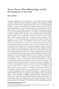 Queer Theory, Ethno/Musicology, and the Disorientation of the Field