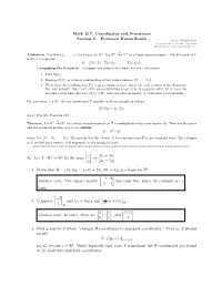 Math 217: Coordinates and B-Matrices Section 5 Professor Karen Smith **************************************************