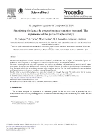 Simulating the Landside Congestion in a Container Terminal