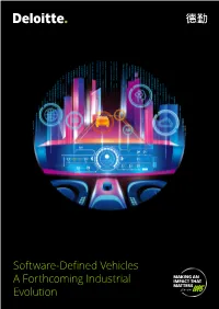 Software-Defined Vehicles a Forthcoming Industrial Evolution