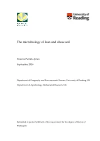 The Microbiology of Lean and Obese Soil