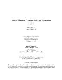 E Cient Remote Procedure Calls for Datacenters