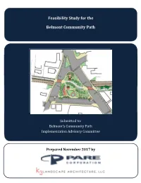 Feasibility Study for the Belmont Community Path
