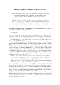 Finding Optimal Formulae for Bilinear Maps