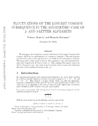 Fluctuations of the Longest Common Subsequence in the Asymmetric